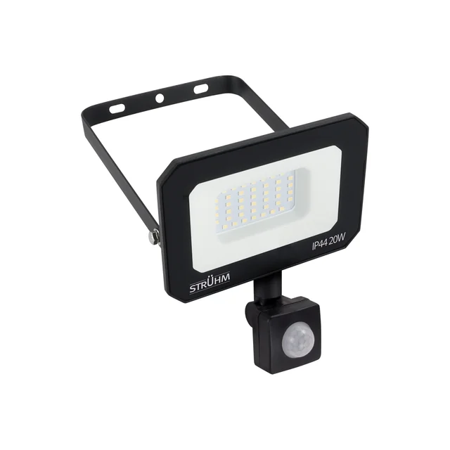 SMD LED-prožektor liikumisanduriga ASTON LED S 20W BLACK NW