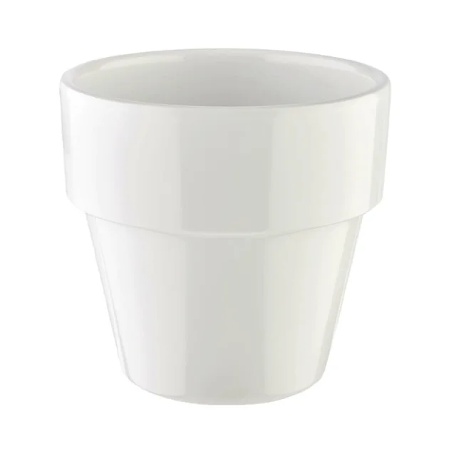 Snack and sachet container in the shape of a flowerpot "Flowerpot", white, made of melamine, 90x(h)85, 300 ml