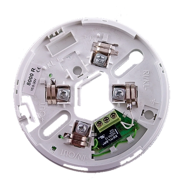 Socket with relay for conventional detectors from the FD80xx - UNIPOS DB8000R series