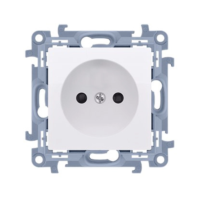 Socket without grounding single (module)16 AND,250 V~, screw terminals, white Simon10