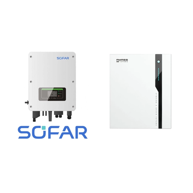 SOFAR hübriidmuundur HYD4000-EP + SOFAR AMASS GTX 5000 Aku 5.12 kWh