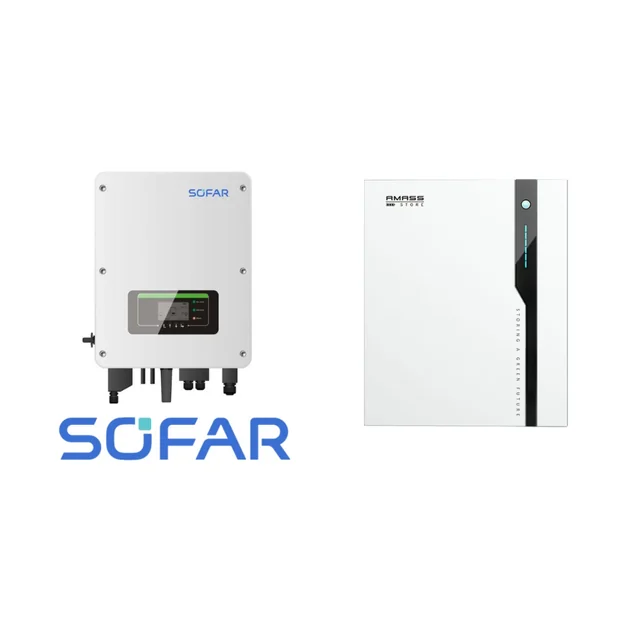 SOFAR hybride omvormer HYD3680-EP + SOFAR AMASS GTX 5000 batterij 5.12 kWh