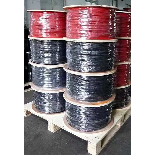 SOLAR CABLE 6mm, RED/BLACK , ROLLS 500M