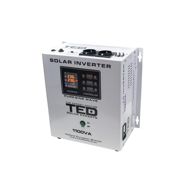 Solar inverter from 12V to 230V 1100VA/700W MPPT Sine wave TED000279