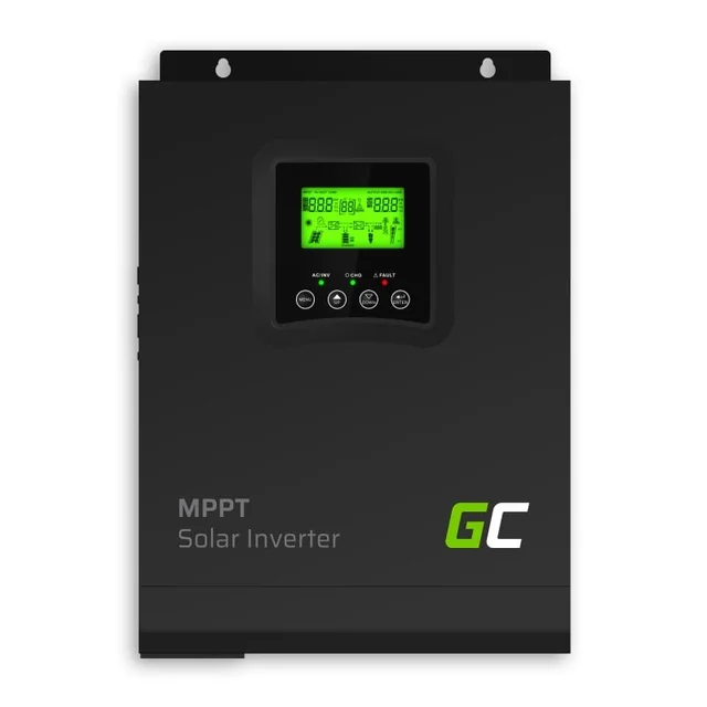 Solar Inverter Off Grid Inverter MPPT zöldcellás napelemes töltővel 12VDC 230VAC 1000VA/1000W Tiszta szinuszhullám