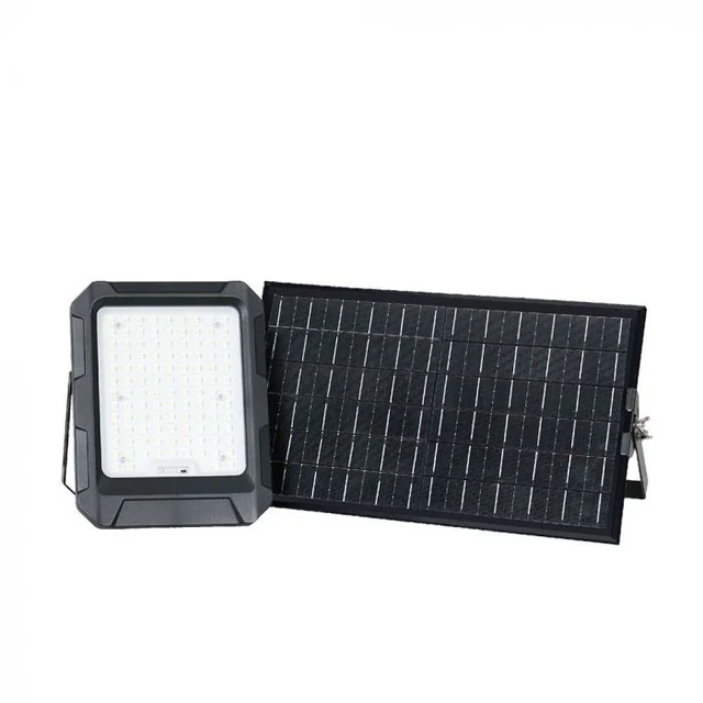 Solar LED projector 1800lm, External battery 12Ah, Color 4000K