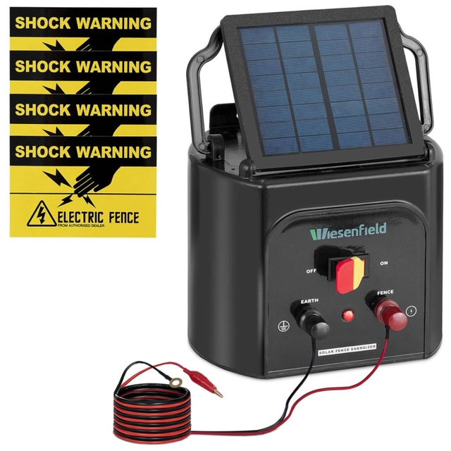 Solar shepherd energizer for electric fences up to 20 km 1.2 J