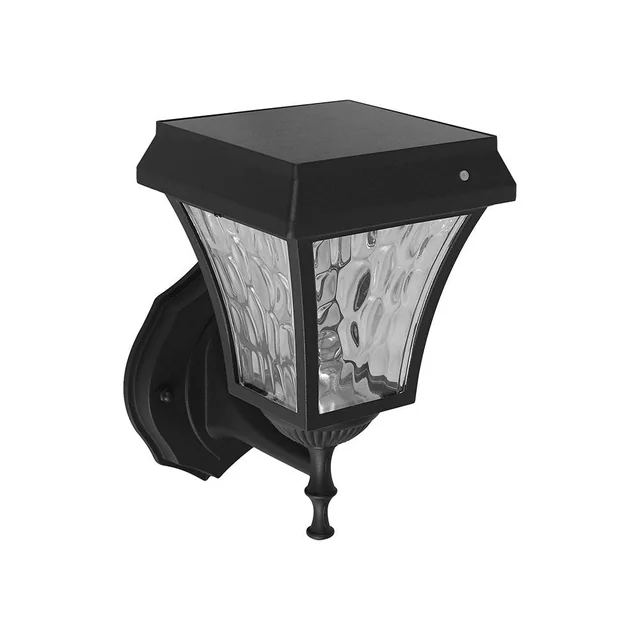 Solar Wall Lamp Lights - 2W - 110 Lumens - 3IN1 - Matt Black - IP65