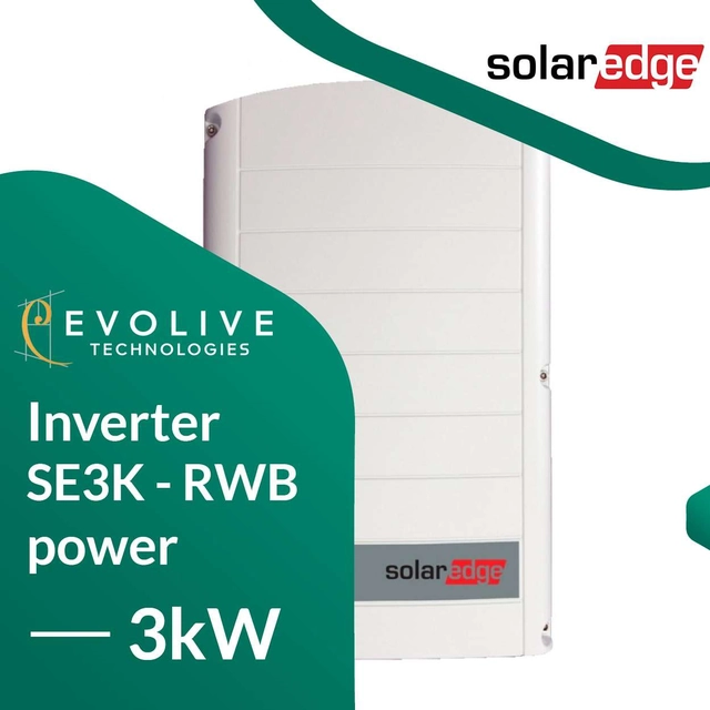 SOLAREDGE inverter SE3K - RWB - kort streng