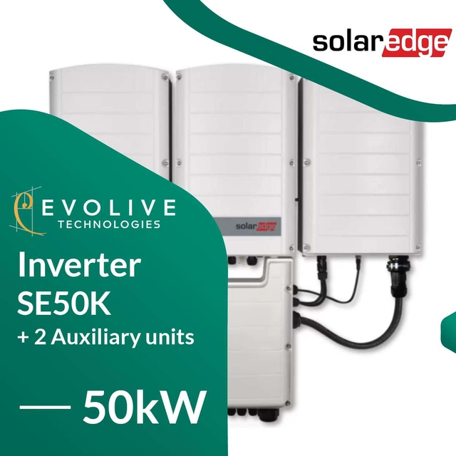 SOLAREDGE inverter SE50K - RW00IBPQ4 + 2 hjælpeenheder SESUK-RW00INNN4
