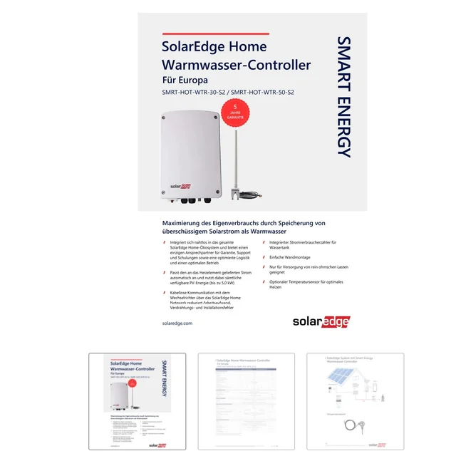 SolarEdge Smart Energy Warm Water Controller 5KW S2 / DHW Heater Controller 5KW