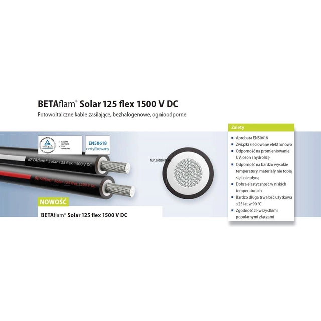 solární kabel 4mm2 1500V Černá