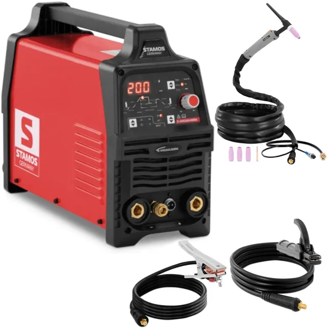 Soldador TIG MMA Hot Start Pulse ARC-Force LED 200 A