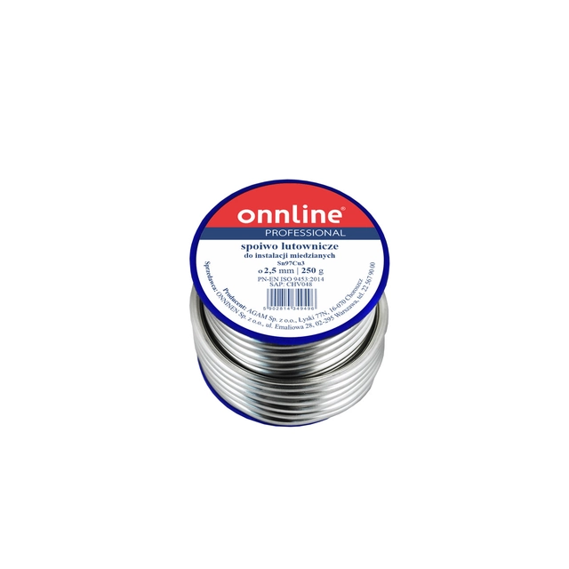 Solder/soft solder Sn97Cu3 2,5mm 250g