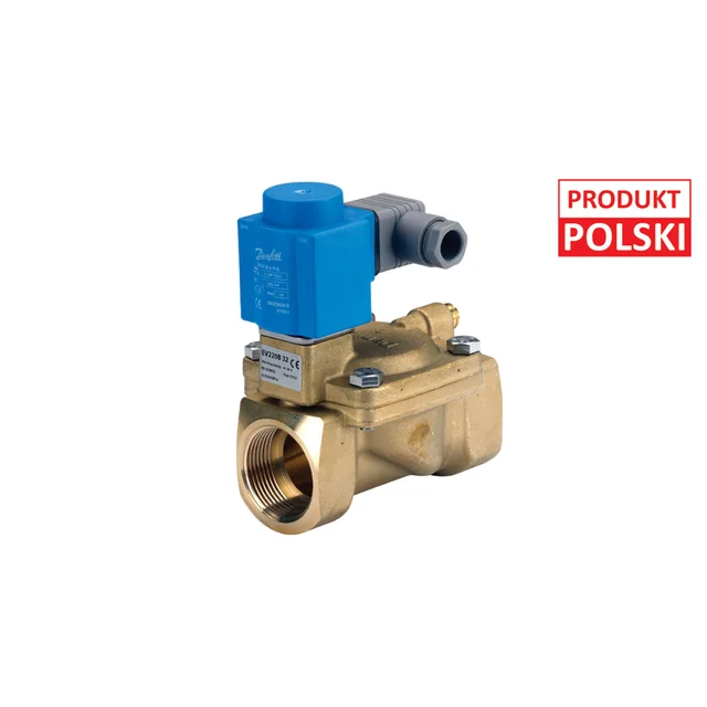 Solenoīda vārsts EV220B 32B NC G1 1/4" misiņš 0,3-16 bārs