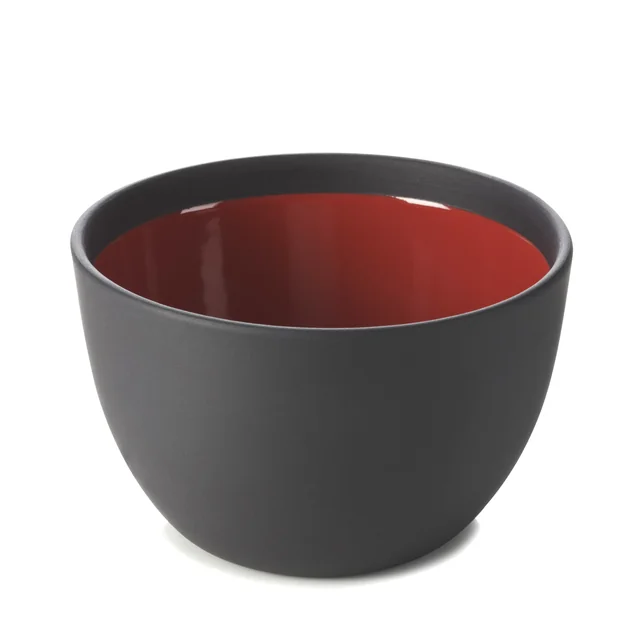 SOLID kleine kom 11 cm, rood en zwart