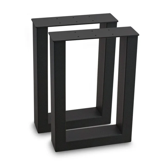 Solid modern table legs in size 40x43cm black