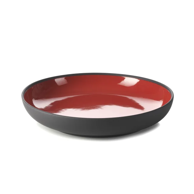 SOLID plate 23,5 cm, red-black