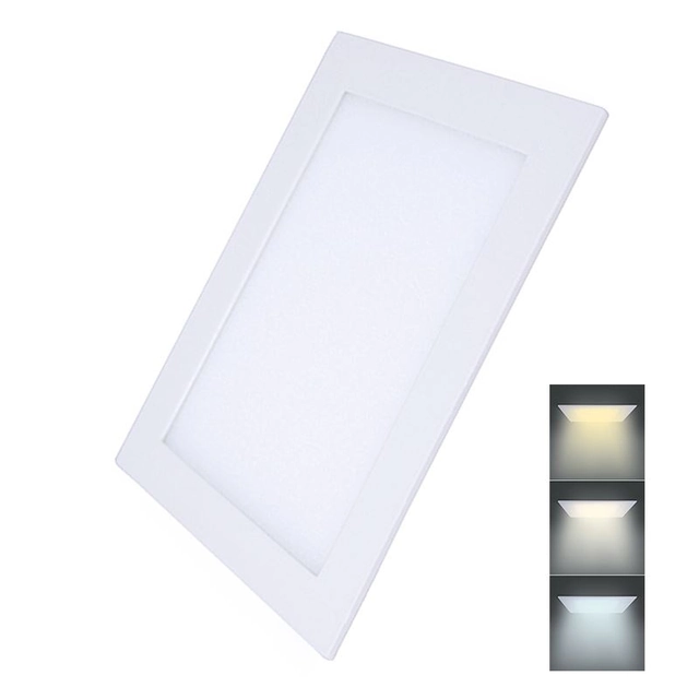 Solight LED mini panel CCT, ceiling, 24W, 1800lm, 3000K, 4000K, 6000K, square, WD145