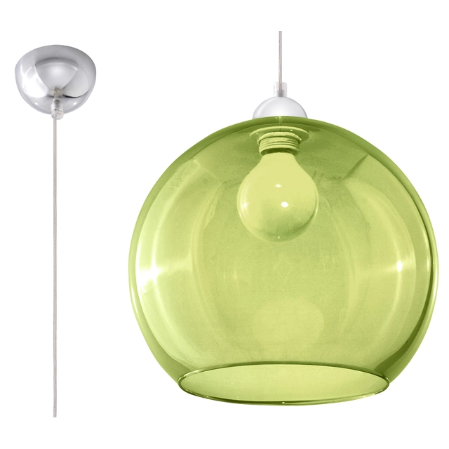 Sollux lampa wisząca Ball E27 zielona SL.0254