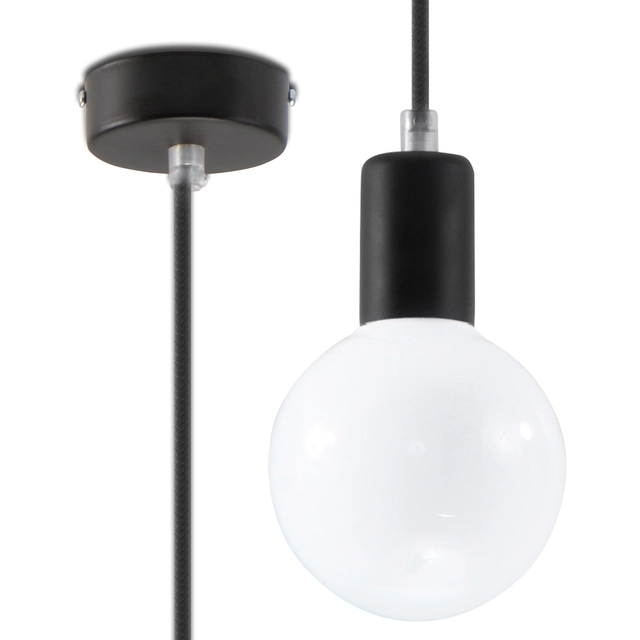 Sollux lampa wisząca Edison E27 czarna SL.0152