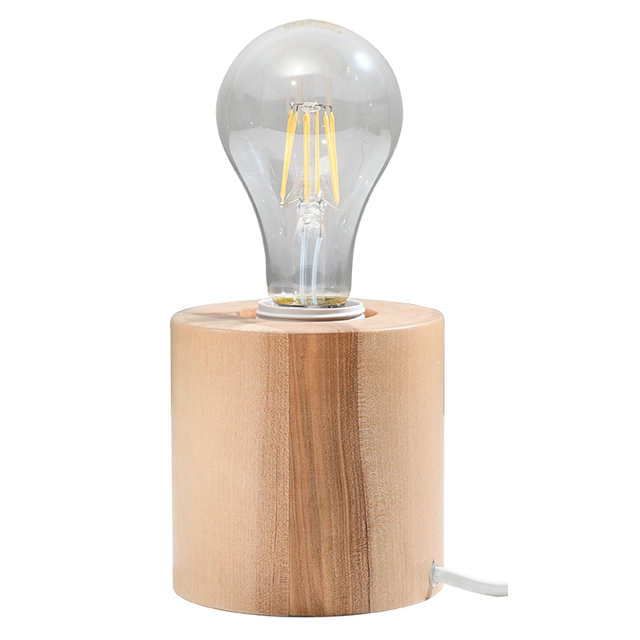 Sollux lampka biurkowa Salgado E27 naturalne drewno SL.0674