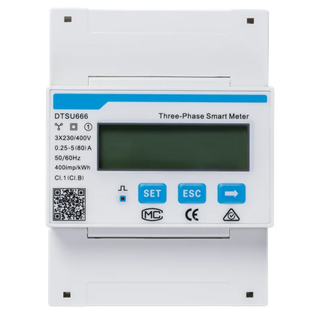 SONČNA RAST | DTSU666 | Trifazni pametni merilnik energije 80A inverter