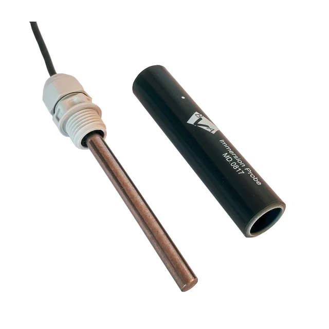 Sonda de nivel BVA MD-0817, set 3 piezas, electrodo de acero inoxidable, carcasa de PVC-U, 100 mm, cable de silicona 5 m