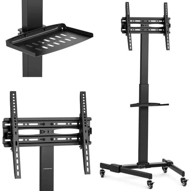 Soporte soporte para TV TV con estante móvil ajustable máx 55'' 35 kg altura 116-151 cm