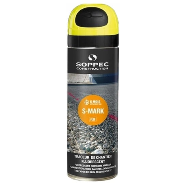 Soppec S Mark fluorescent Geodetic paint yellow 500 ml