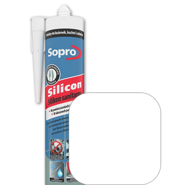 Sopro bijeli sanitarni silikon 10 310 ml