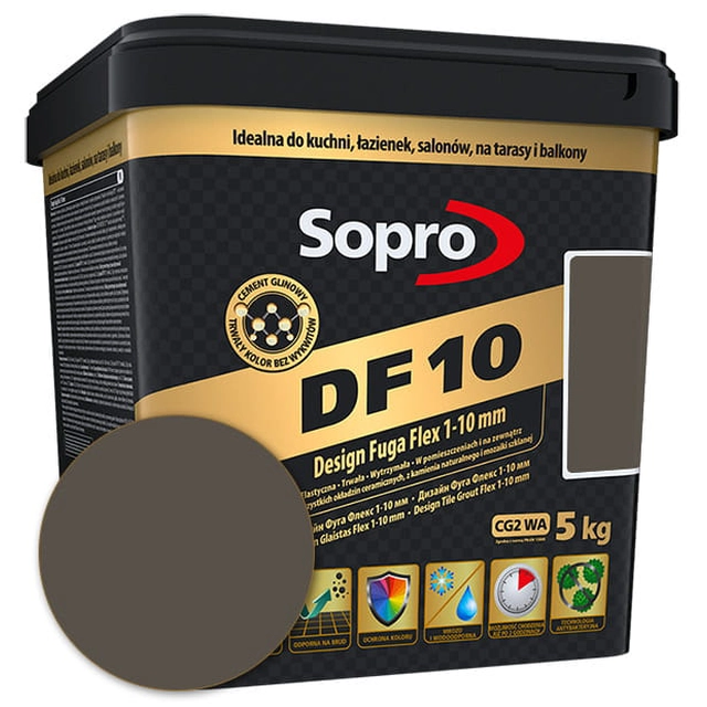 Sopro DF elastic grout 10 ebony (62) 5 kg