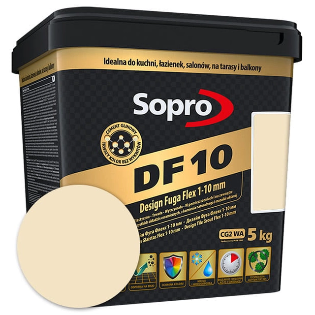 Sopro DF elastic grout 10 jasmine (28) 5 kg