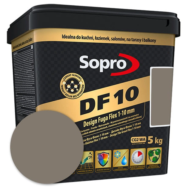 Sopro DF еластична фугираща смес 10 каменно сива (22) 2,5 kg
