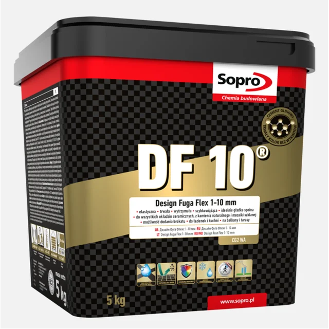 Sopro DF еластична фугираща смес 10 пепел 71 5kg
