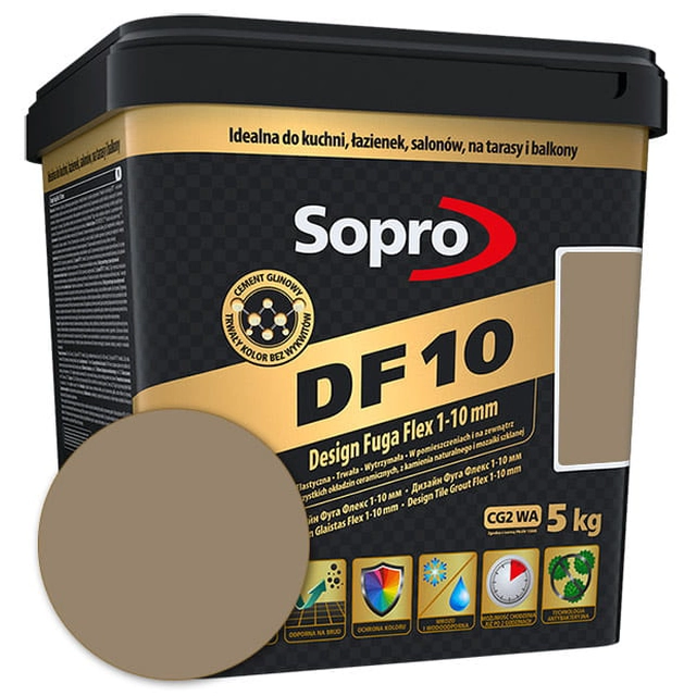 Sopro DF elastisk fugemasse 10 sahara (40) 5 kg