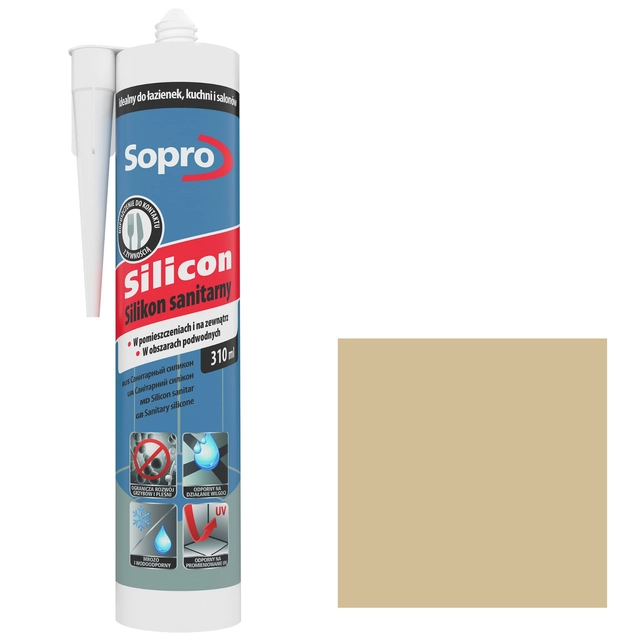 Sopro sanitarinis silikoninis smėlio spalvos 32 310 ml