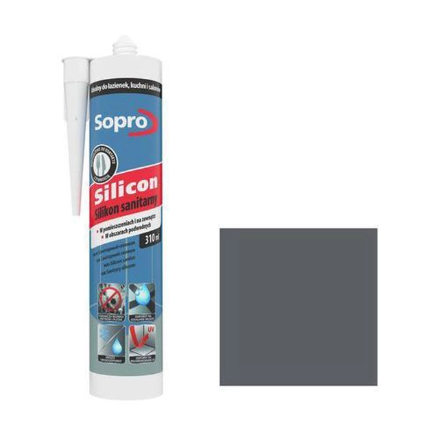 Sopro sivý betónový sanitárny silikón 14 310 ml