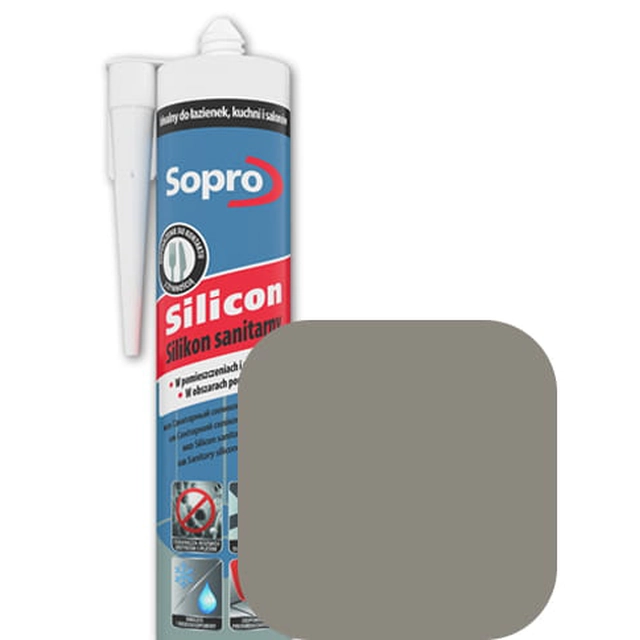 Sopro stone gray sanitary silicone 22 310 ml