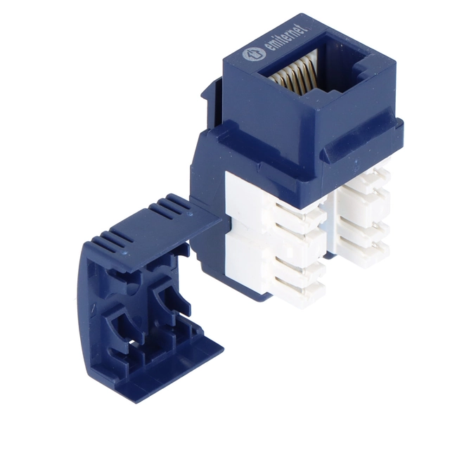 Soquete UTP RJ 45 canto.5e pedras angulares azuis