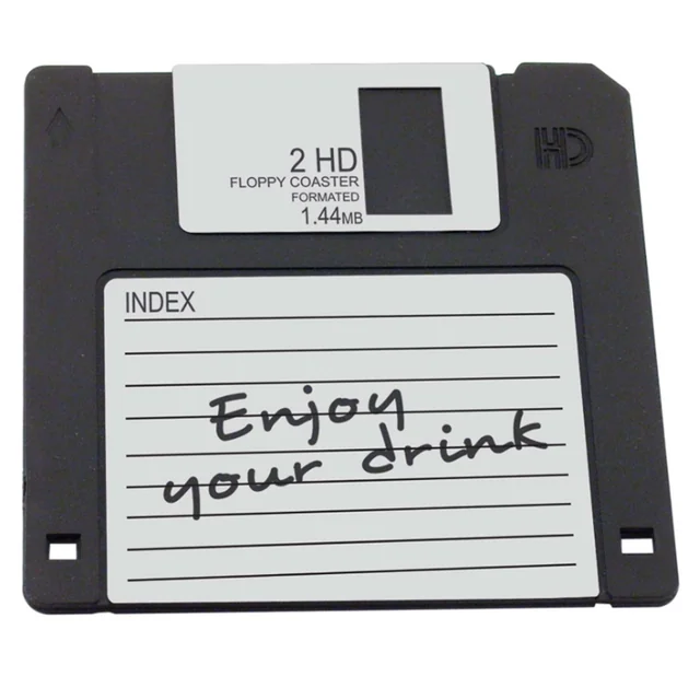 Sottobicchiere da cocktail - floppy disk