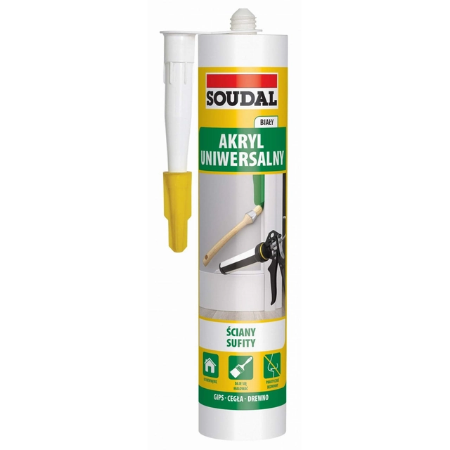 Soudal baltas statybinis akrilas 600 ml