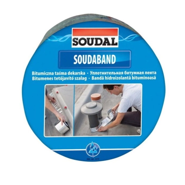Soudal Soudaband self-sealing roofing tape, silver 7,5 cm x 10m