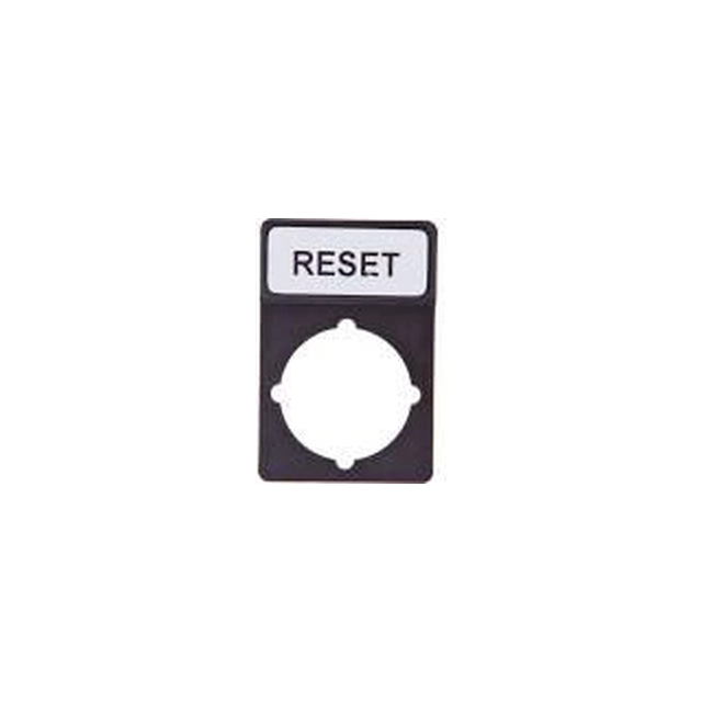 Spamel Black прямокутна табличка з описом RESET (ST22-1901P07)