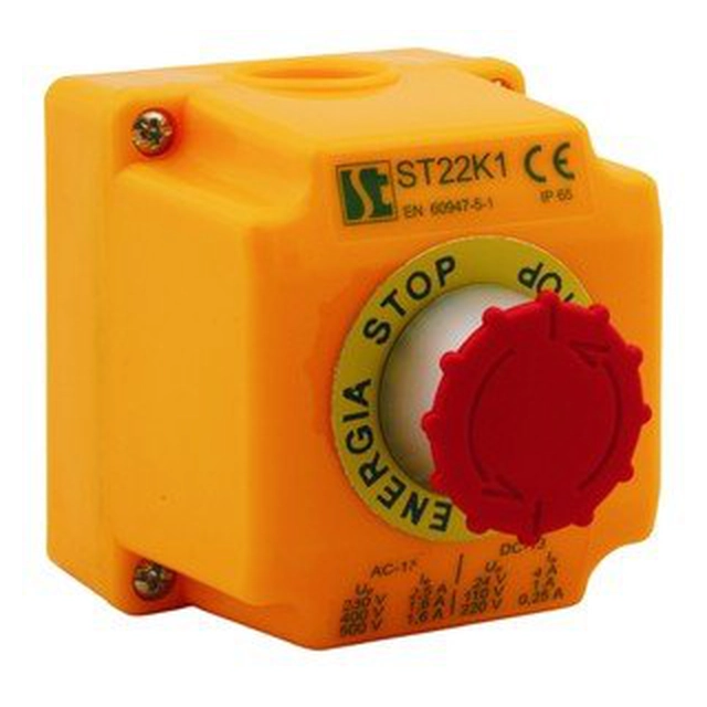 Spamel Control box 1-otworowa with safety button - ST22K15-1