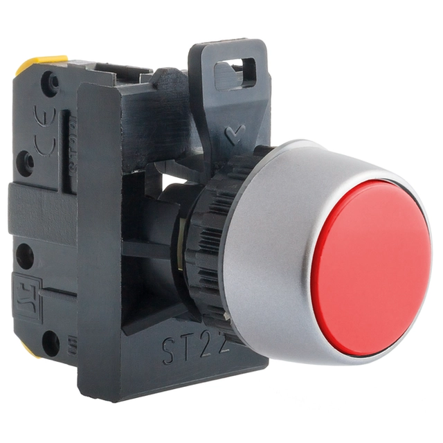 Spamel Control button 1NC covered red ST22-KC-01