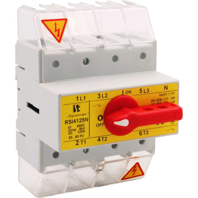 Spamel Interrupteur sectionneur 3P 160A avec bouton sur interrupteur sectionneur (RSI-3160W03)