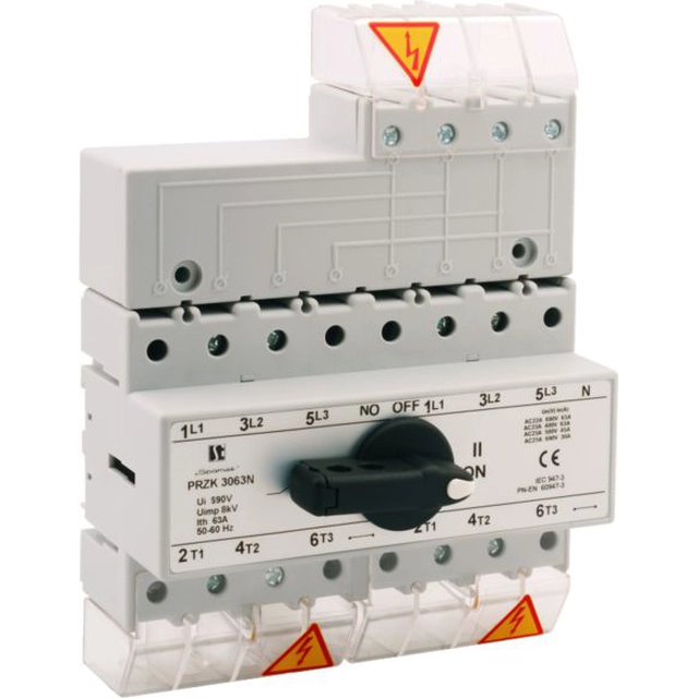 Spamel Network-generator switch 80A 3P+N N pól neodpojiteľný (PRZK-3080NW02)