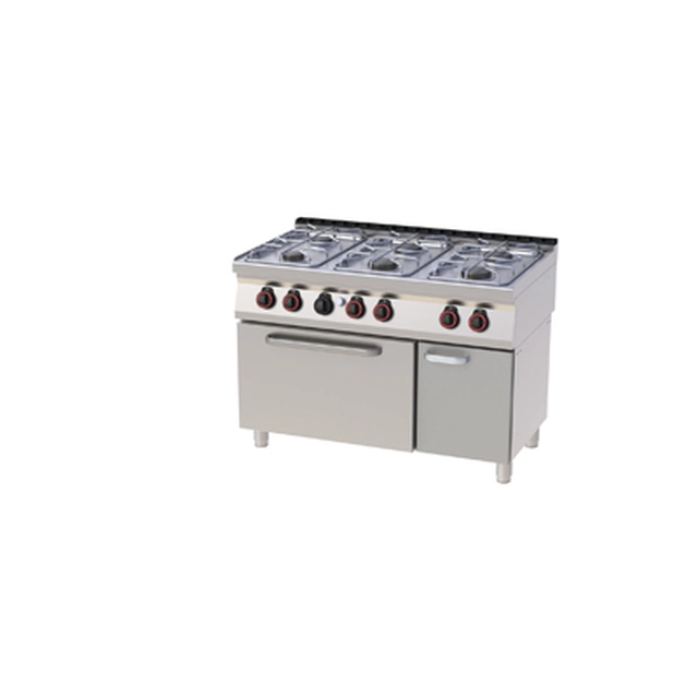 SPBT 70/120 21 G ﻿Gas stove with oven. GN 2/1