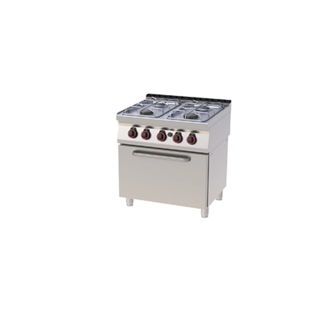 SPBT 70/80 21 G ﻿Cucina a gas con forno. GN 2/1